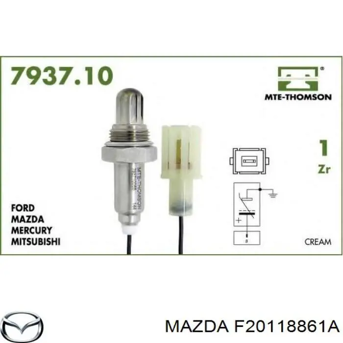 Лямбда датчик кислорода Mazda F20118861A цена, от  USD