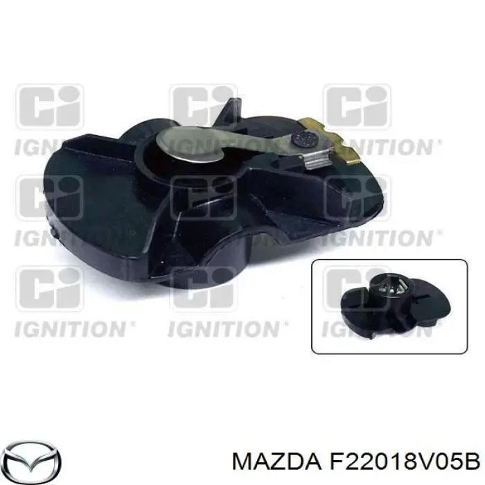 Бегунок (ротор) распределителя зажигания, трамблера Mazda F22018V05B