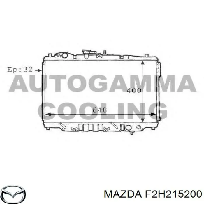 F2H215200 Mazda радиатор