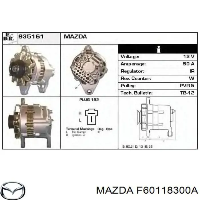  F60118300A Mazda