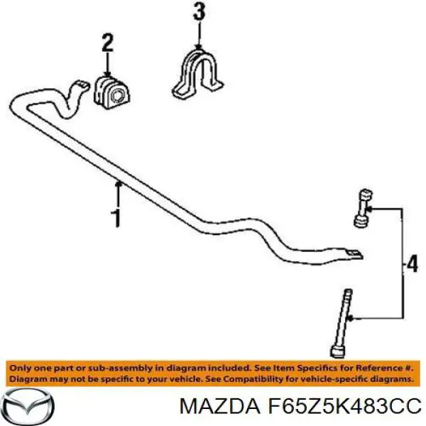 Стойка стабилизатора F65Z5K483CC Mazda