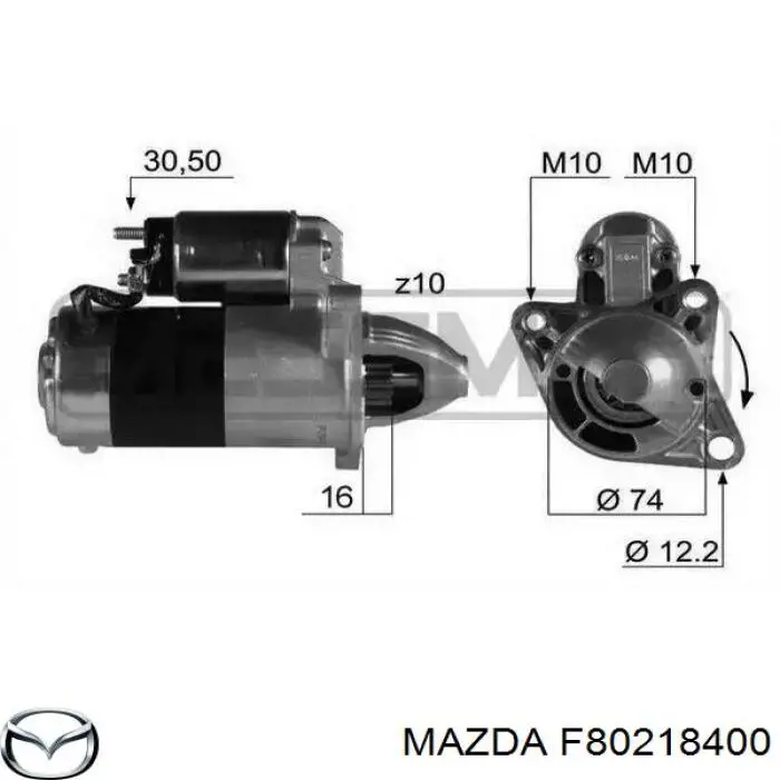 Купить F80218400 Mazda Стартер