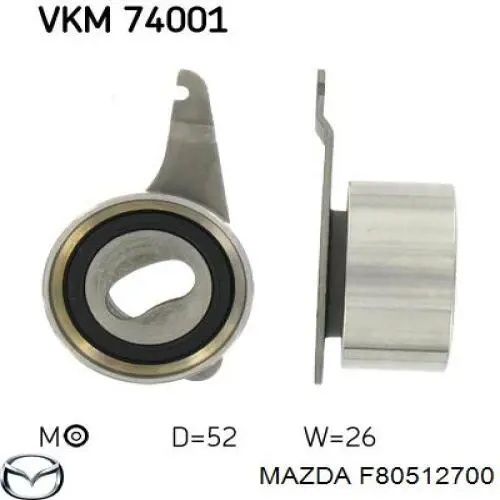 F80512700 Mazda Ролик натяжителя ремня ГРМ