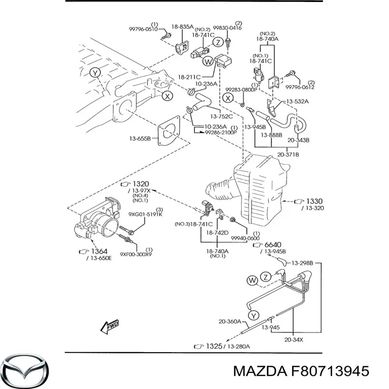  Mazda F80713945 цена, от 1.27 USD