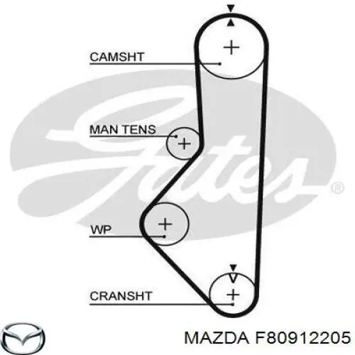 F80912205 Mazda ремень грм
