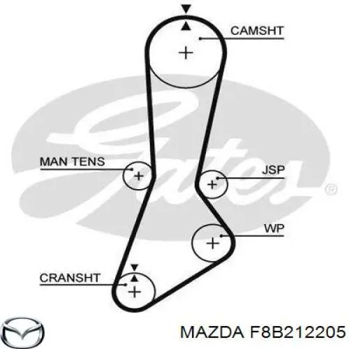 Ремень ГРМ F8B212205 Mazda