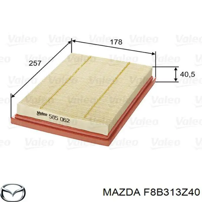 Воздушный фильтр F8B313Z40 Mazda
