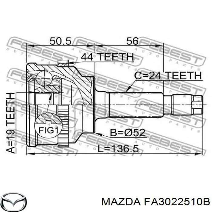 Привод передний правый Mazda Demio хэтчбек (DW) (1998 - 2003) цена, от 1257.58 USD