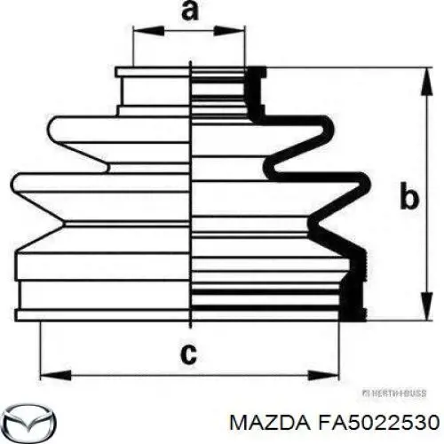 Чехол шруса Mazda FA5022530 цена, от 7.40 USD