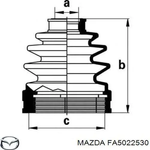 Купить FA5022530 Mazda Пыльник гранаты наружный, передний