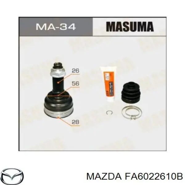 FA6022610B Mazda шрус наружный передний левый
