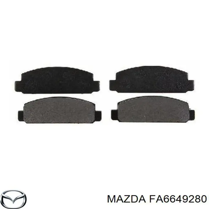 Передние тормозные колодки FA6649280 Mazda