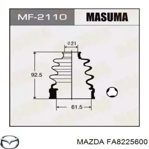 Полуось передняя левая на Mazda 2 II DE