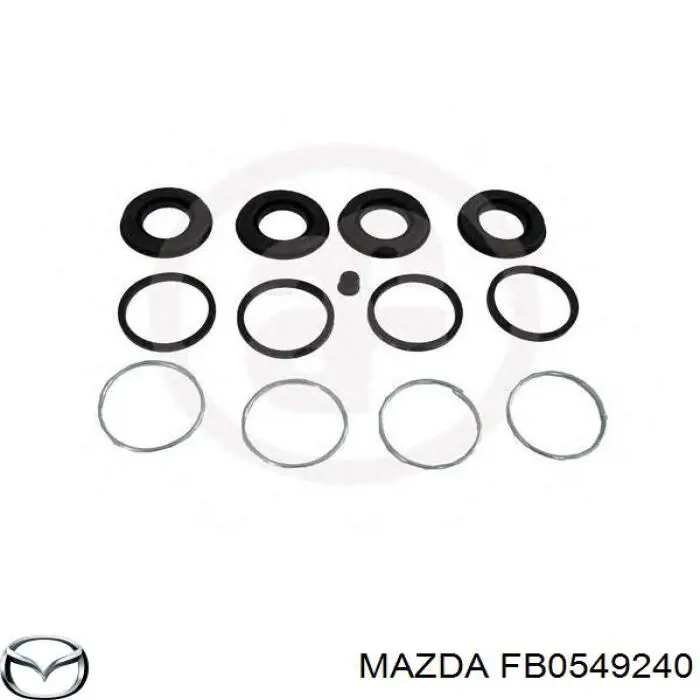 FB0549240 Mazda kit de reparação de suporte do freio dianteiro