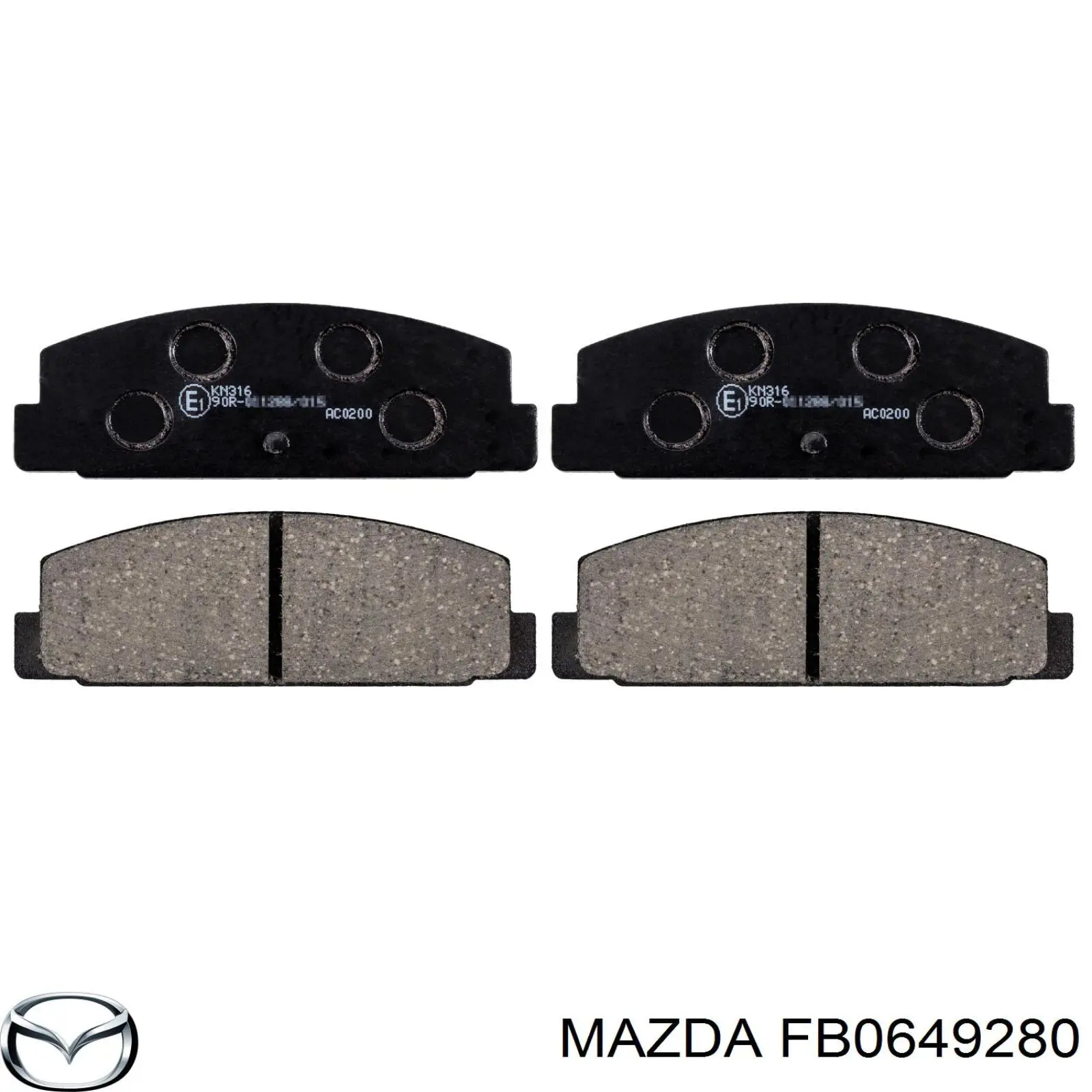 Колодки дисковые  Mazda FB0649280 цена, от 16.38 USD