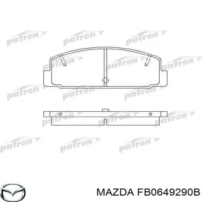 Купить FB0649290B Mazda Колодки тормозные задние, дисковые