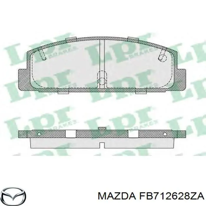 FB712628ZA Mazda задние тормозные колодки