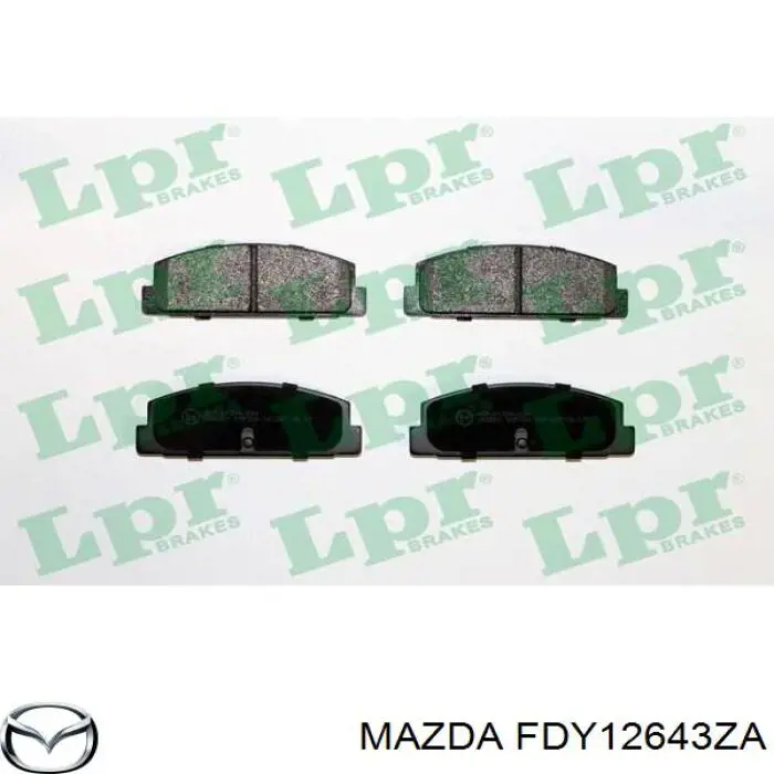 FDY12643ZA Mazda колодки тормозные задние дисковые