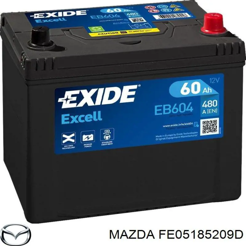 Аккумуляторная батарея (АКБ) Mazda FE05185209D