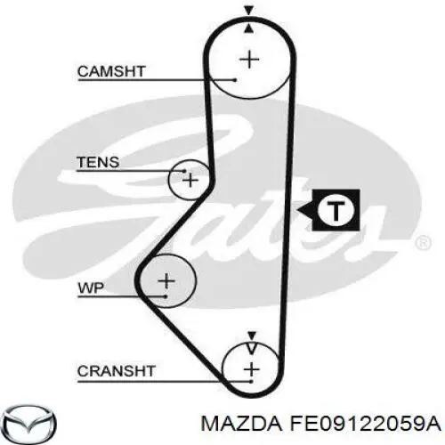 Ремень ГРМ FE09122059A Mazda