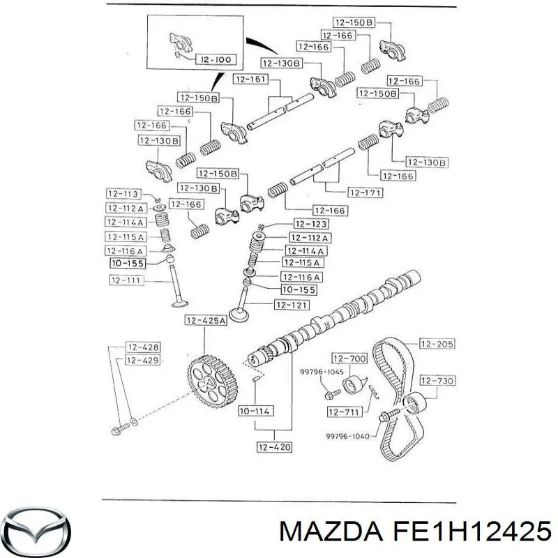 Шестерня фазорегулятора Mazda FE1H12425 цена, от 23.94 USD