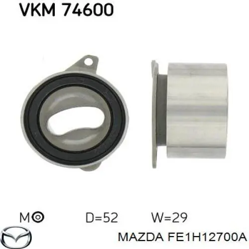 Ролик натяжителя ремня газораспределения Mazda FE1H12700A цена, от 7.56 USD