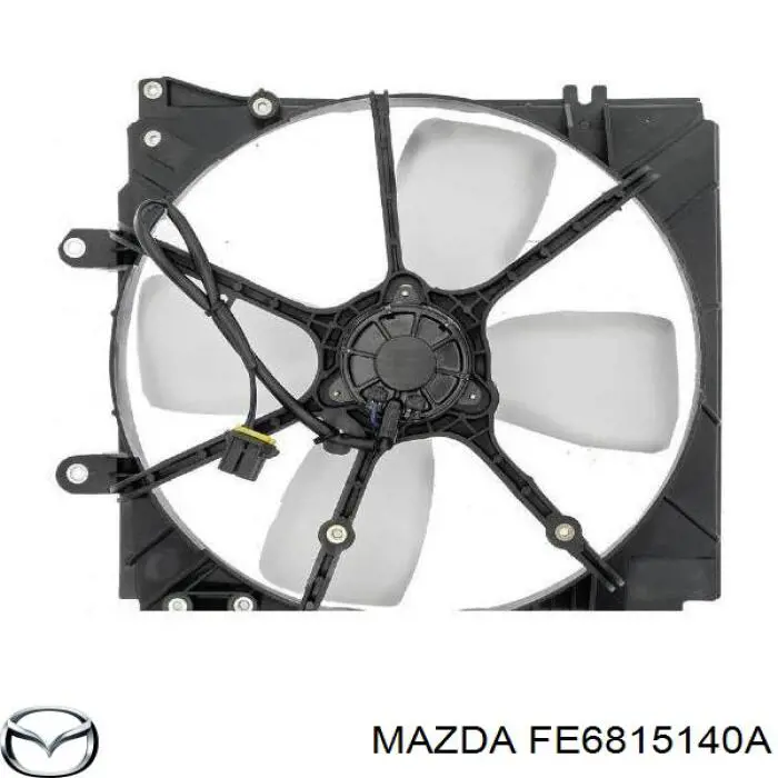 Купить FE6815140A Mazda Диффузор вентилятора в сборе с мотором и крыльчаткой