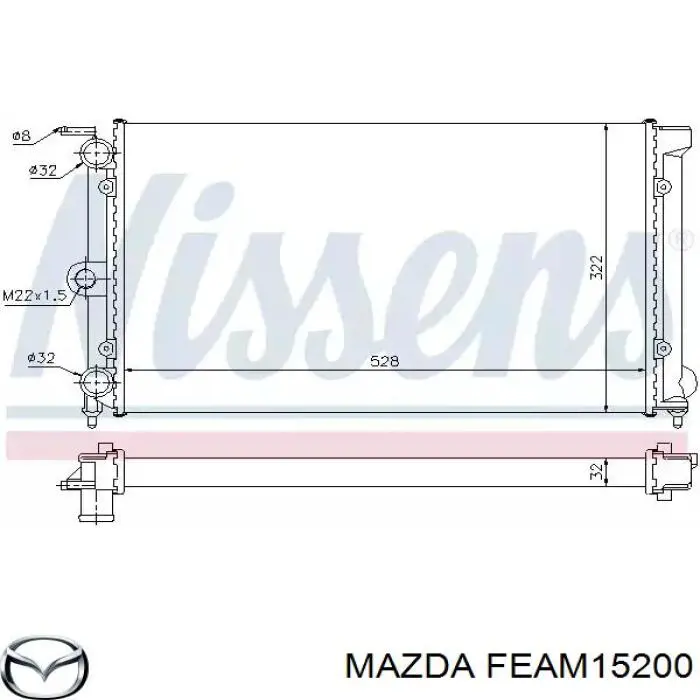 FEAM15200 Mazda радиатор