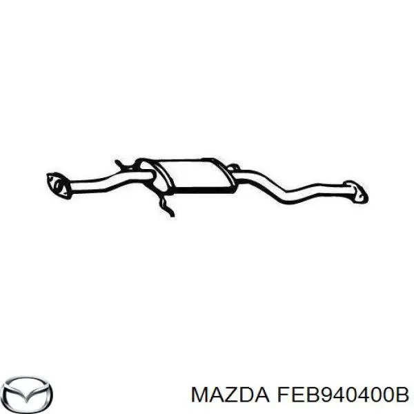 FEB940400B Mazda silenciador, parte central