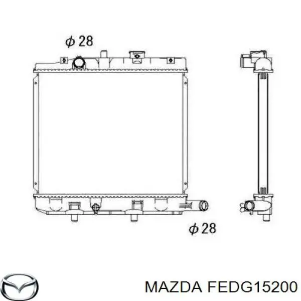 FEDG-15-200 Mazda радиатор