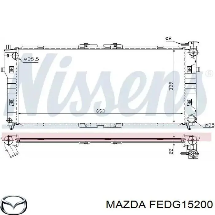 FEDG15200 Mazda Радиатор основной