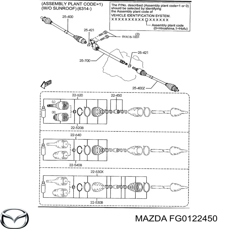  Mazda FG0122450 цена, от 30.69 USD