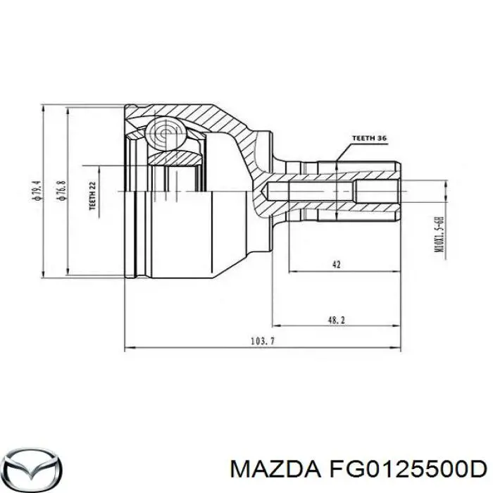 Граната колесная Mazda FG0125500D цена, от 29.52 USD
