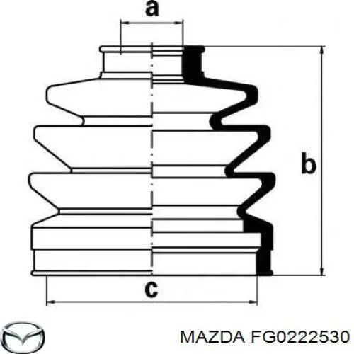 Купить FG0222530 Mazda Пыльник гранаты наружный, передний