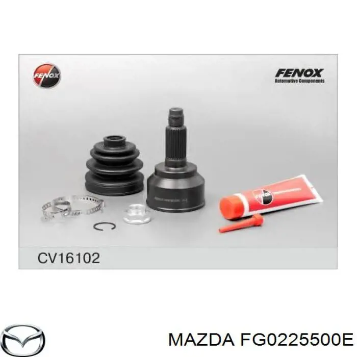 FG0225500E Mazda полуось (привод передняя правая)