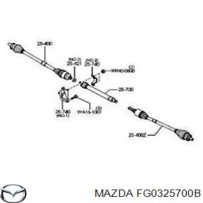 Купить FG0325700B Mazda Вал привода полуоси, промежуточный