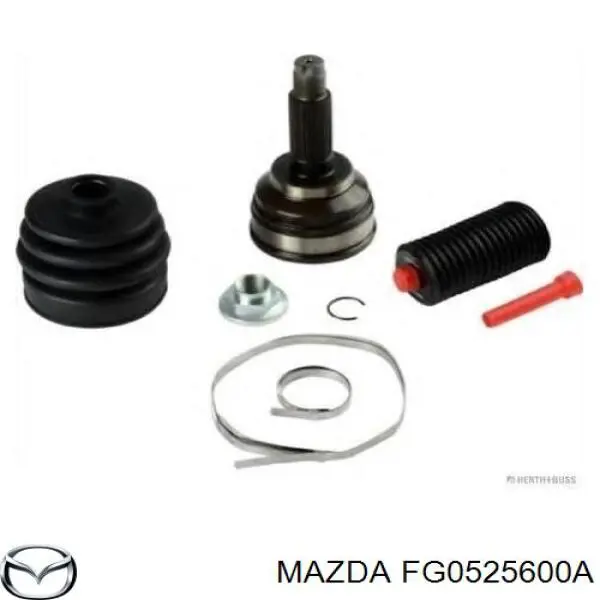 Semieixo (acionador) dianteiro esquerdo FG0525600B Mazda