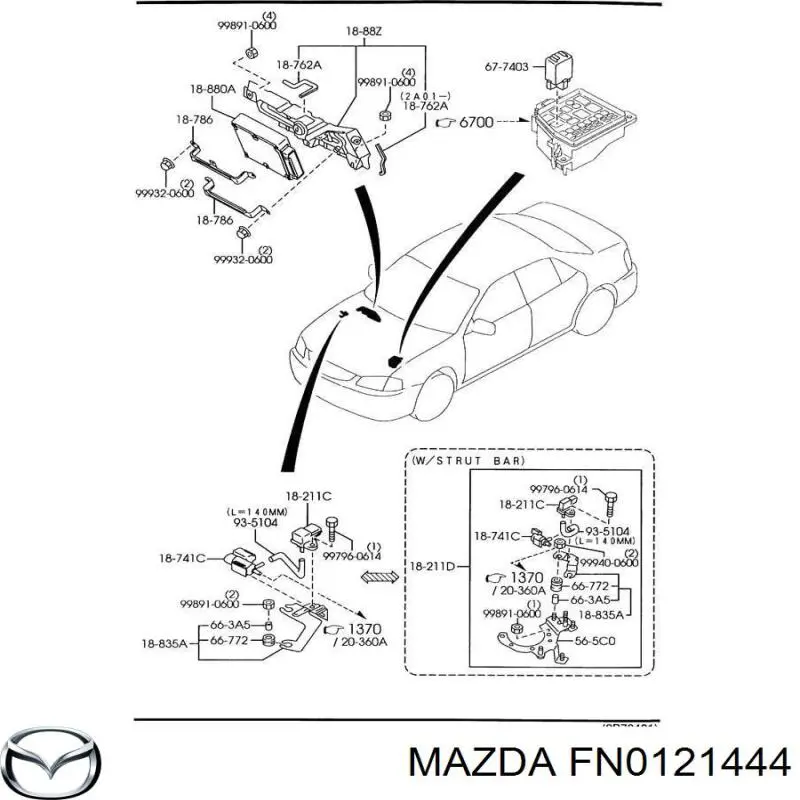  Mazda FN0121444 цена, от 76.01 USD