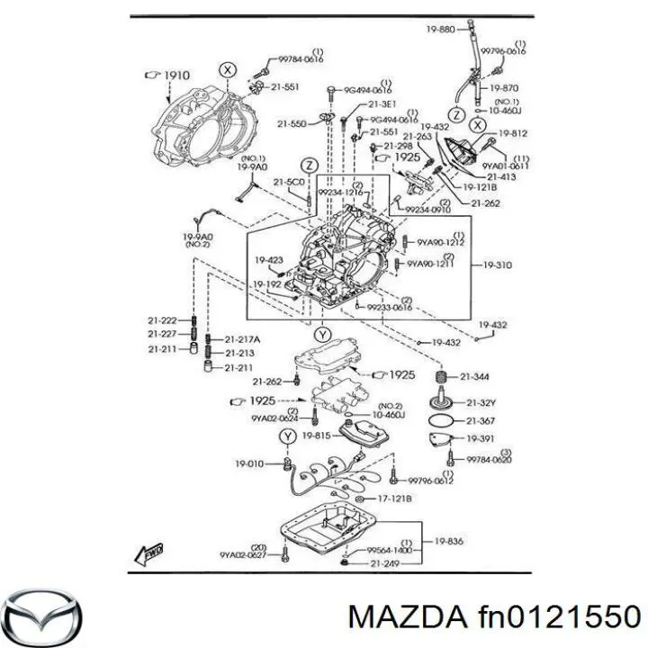 Датчик скорости Mazda FN0121550