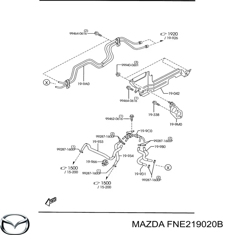 Купить FNE219020B Mazda Маховик с зубчатым ободом