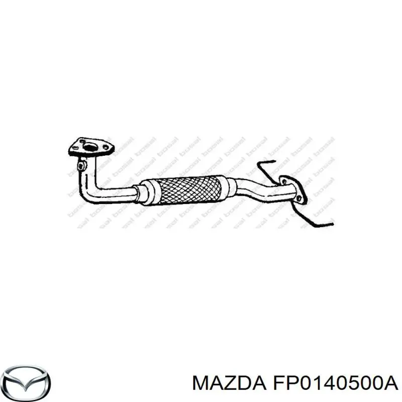 FP01-40-500A Mazda глушитель, передняя часть