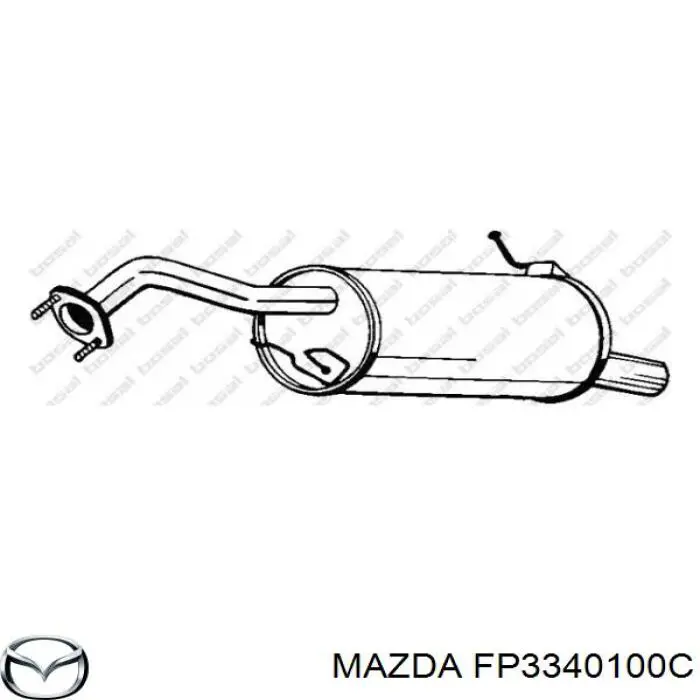Купить FP3340100C Mazda Глушитель задний