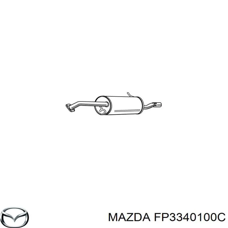 Выхлоп задний Mazda FP3340100E цена, от 17.55 USD