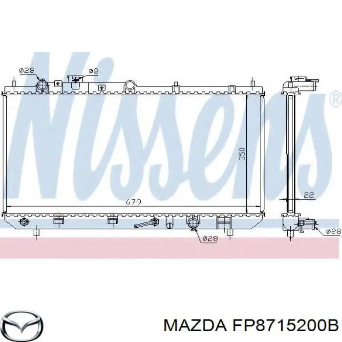 FP8715200B Mazda радиатор