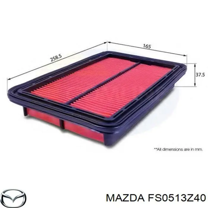 Элемент воздушного фильтра Mazda FS0513Z40 цена, от 4.47 USD