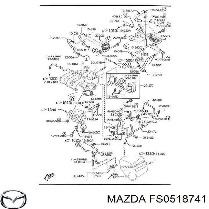 Клапан EGR рециркуляции газов на Mazda Demio DW