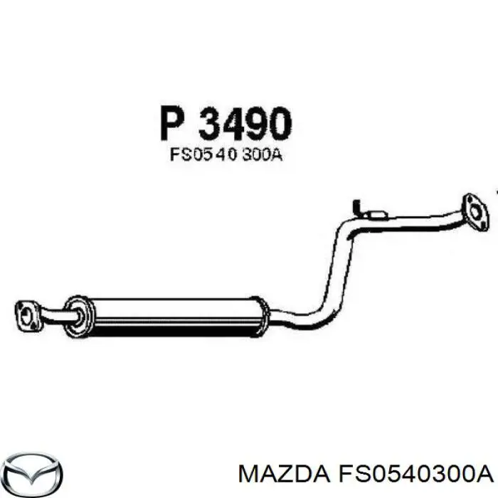FS0540300A Mazda Глушитель центральный