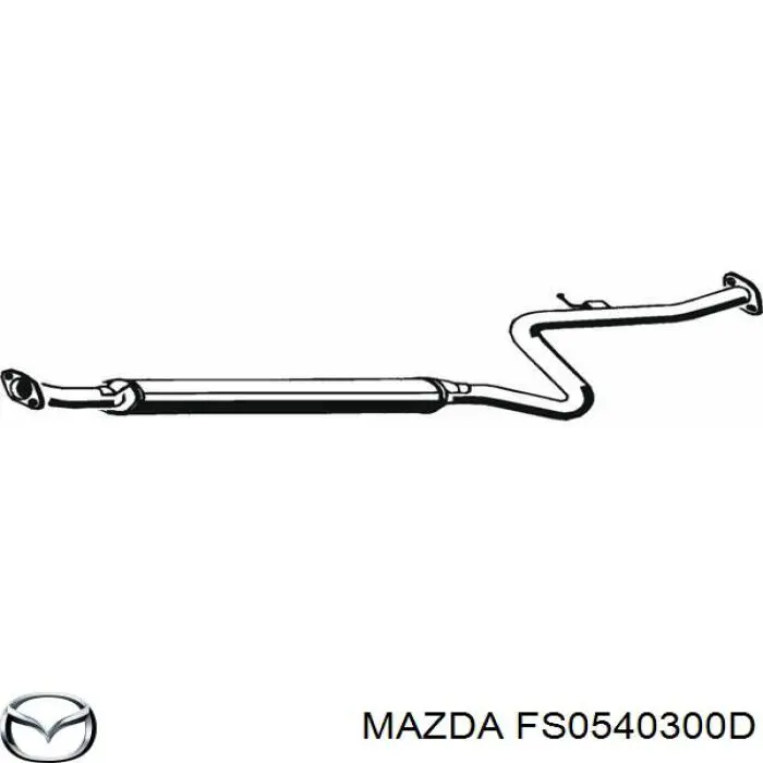 FS0540300D Mazda Глушитель центральный