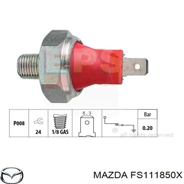 FS111850X Mazda датчик давления масла