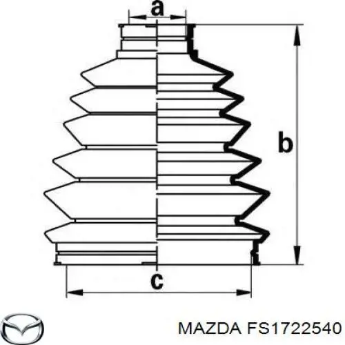 Купить FS1722540 Mazda Пыльник гранаты внутренний, передней полуоси